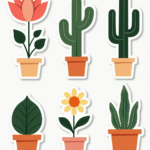 Flowers & Plants - Sticker Sheet v9